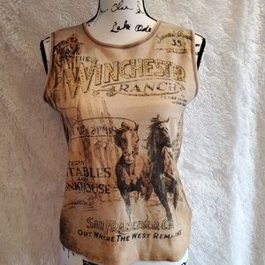 SKINNY MINNIE Graphic Top  - Large